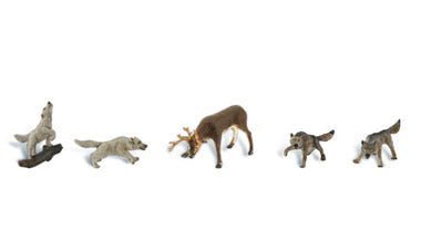 Woodland Scenics 1942 HO, Wildlife Standoff, 5 Pieces - House of Trains