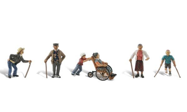 Woodland Scenics 1946 HO, Physically Challenged, 6 Pieces - House of Trains