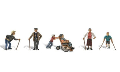 Woodland Scenics 1946 HO, Physically Challenged, 6 Pieces - House of Trains