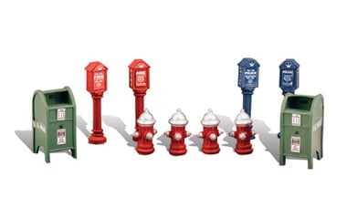 Woodland Scenics 1960 HO, Street Items, 10 Pieces - House of Trains