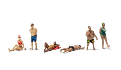 Woodland Scenics 1962 HO Beach Goers, 6 pieces - House of Trains