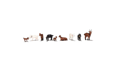 Woodland Scenics 1965 HO Goats (9 Pieces) - House of Trains