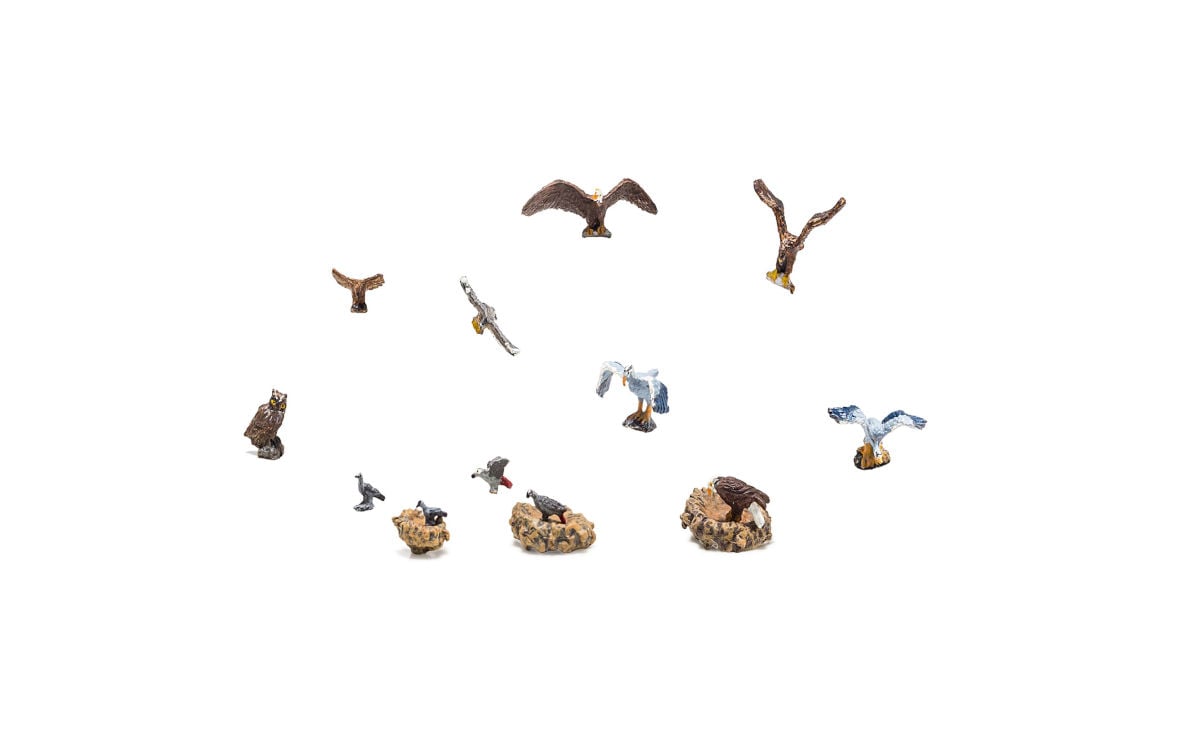 Woodland Scenics 1970 HO Birds and Nests, 15 pieces - House of Trains