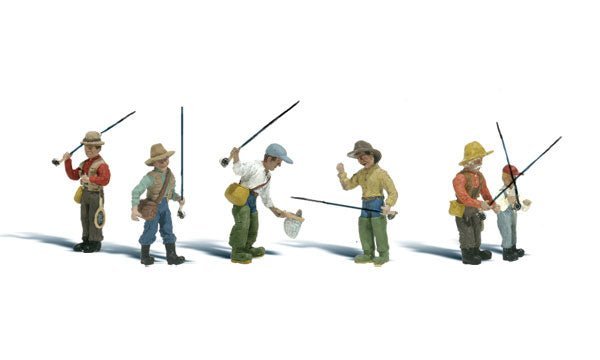Woodland Scenics 2215 N, Fly Fisherman, 6 Pieces - House of Trains
