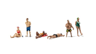 Woodland Scenics 2219 N, Beach Goers, 6 Pieces - House of Trains
