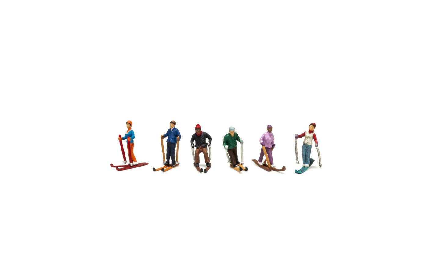 Woodland Scenics 2222 N, Snow Skiers, 6 Pieces - House of Trains