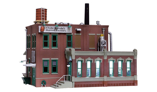 Woodland Scenics 5026 HO Clyde and Dale's Barrel Factory, Built Up - House of Trains
