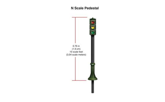 Woodland Scenics 5635 N, Just Plug Lighting System, Traffic Lights, Pedistal, 2 Green, 2 Red lights - House of Trains