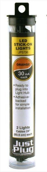 Woodland Scenics 5736 Just Plug Lighting System, LED Stick - on Lights, Orange - House of Trains