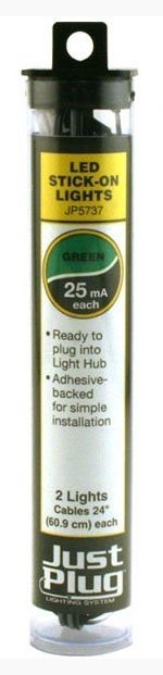 Woodland Scenics 5737 Just Plug Lighting System, LED Stick - on Lights, Green - House of Trains