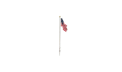 Woodland Scenics 5950, Just Plug Lighting System, United States Flag Pole, Small, with Spotlight, 2" Tall - House of Trains