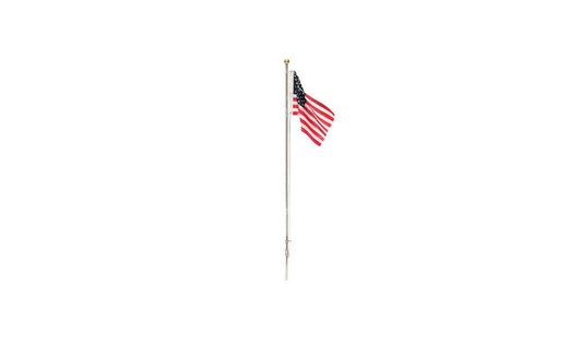 Woodland Scenics 5951, Just Plug Lighting System, United States Flag Pole, Medium, with Spotlight, 4" Tall - House of Trains