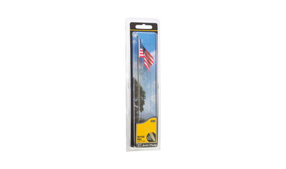 Woodland Scenics 5952, Just Plug Lighting System, United States Flag Pole, Large, with Spotlight, 7.48" Tall - House of Trains