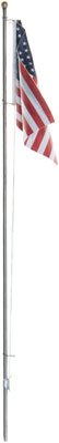 Woodland Scenics 5952, Just Plug Lighting System, United States Flag Pole, Large, with Spotlight, 7.48" Tall - House of Trains