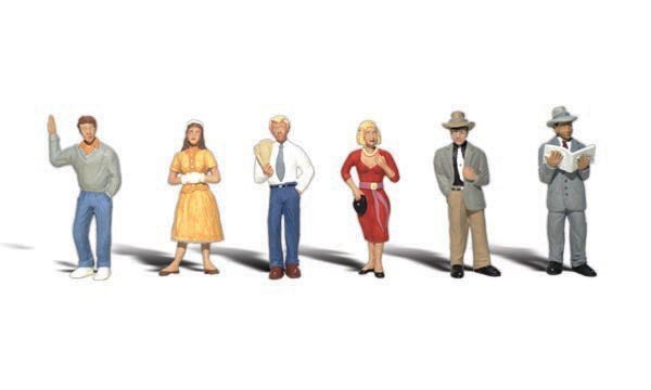 Woodland Scenics A2121 N Pedestrians, 6 figures - House of Trains