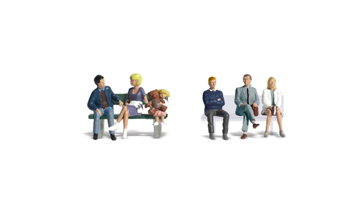 Woodland Scenics A2134 N Scale Bus Stop People - House of Trains