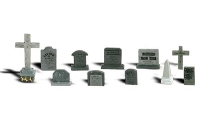 Woodland Scenics A2164 N, Tombstones, 11 pieces - House of Trains