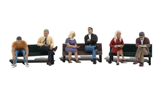 Woodland Scenics A2206 N Scale People On Benches - House of Trains