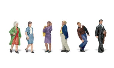 Woodland Scenics A2210 N, People Walking, 6 Pieces - House of Trains