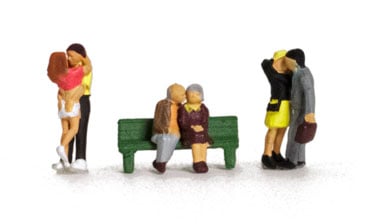 Woodland Scenics Accents 2133 N, Lovers, 4 pieces - House of Trains