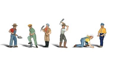 Woodland Scenics Accents 2148 N, Track Workers, 6 figures - House of Trains