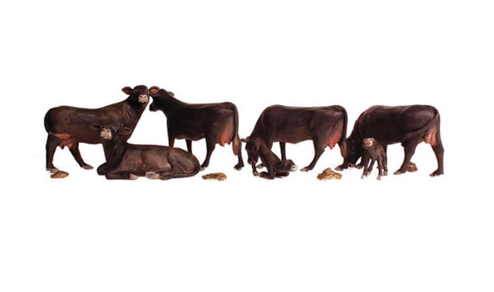 Woodland Scenics Accents 2217 N Black Angus Cows (11 pieces) - House of Trains