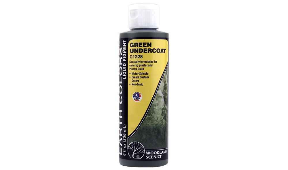Woodland Scenics C1228 Green Undercoat, 8 ounce - House of Trains