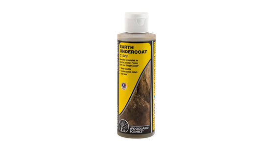 Woodland Scenics C1229 Earth Undercoat, For coloring plaster, 8 fluid ounce bottle - House of Trains