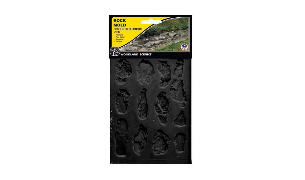 Woodland Scenics C1246 Rock Mold, Creek Bed Rocks - House of Trains
