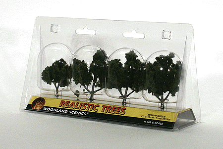 Woodland Scenics TR1504 Realistic Trees, Medium Green, 2" - 3" - House of Trains