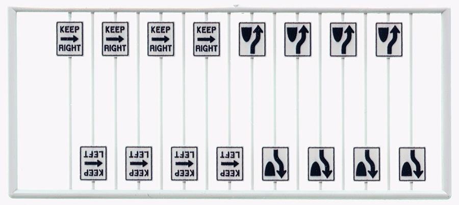 Tichy Train Group 8263 HO Misc Road Signs #2 (16 Pieces)