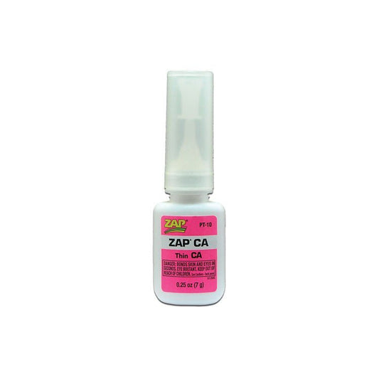 ZAP PT - 10 Zap CA, Thin CA, Adhesive Glue .25oz (7grams) - House of Trains