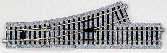 Kato 2-840 HO Unitrack, Number 4, Manual Left Hand Turnout