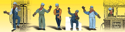 Woodland Scenics A2153 N, Train Engineers, 6 Pieces