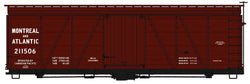 Accurail 1178 HO, 36' Fowler Wood Box Car, Montreal and Atlantic, MA, 211506 - House of Trains