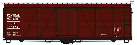 Accurail 1179 HO, 36' Fowler Wood Box Car, Central Vermont, CV, 62374 - House of Trains