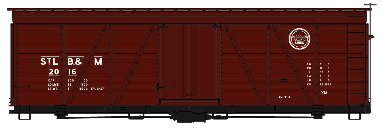 Accurail 1181 HO, 36' Fowler Wood Box Car, StLBM, 2016 - House of Trains