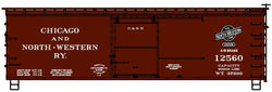 Accurail 12322 HO, 36' Double Sheathed, Wood Ends, Box Car, Chicago Northwestern, CNW, 12560 - House of Trains