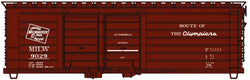 Accurail 3982 HO, 40' Double Door Rib Side Box Car, Route of the Olympians, MILW, 9029 - House of Trains