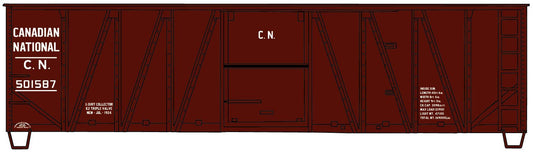 Accurail 4121 HO, 40' Single Sheath Wood Box Car, Canadian National, CN, 501587 - House of Trains