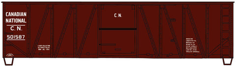 Accurail 4121 HO, 40' Single Sheath Wood Box Car, Canadian National, CN, 501587 - House of Trains