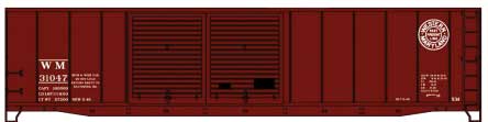 Accurail 5241 HO, 50' AAR Riveted Boxcar, Western Maryland, WM, 31047 - House of Trains