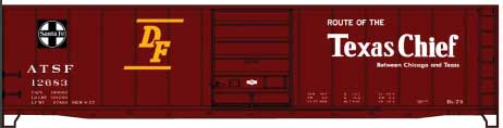 Accurail 81071 HO 50', Steel Boxcar, Santa Fe, ATSF, 12683 - House of Trains