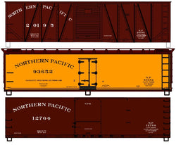 Accurail 8144 HO, 40' Wood Cars, 3-Pack, Northern Pacific, Reefer and two Boxcars - House of Trains