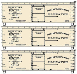 Accurail 8153 HO, 36' Double Sheath, Wood Box Car, 3-pack, New York and Hudson River - House of Trains