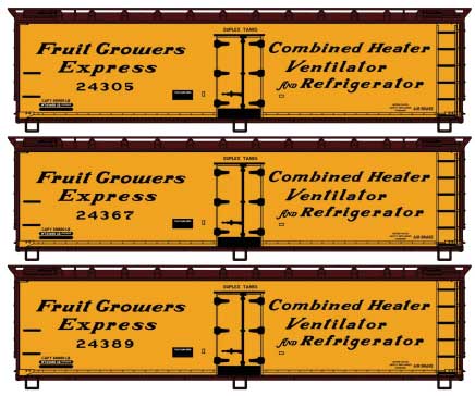 Accurail 81611 HO, 40' Wood Reefer Car, Fruit Growers Express - House of Trains
