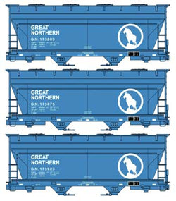 Accurail 8162 HO, ACF 2-Bay Covered Hopper, 3 Pack, GN - House of Trains