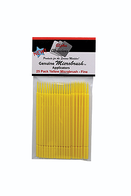 Alpha Abrasives Microbrush 1301 Yellow Microbrush - Fine (25 Pieces) - House of Trains