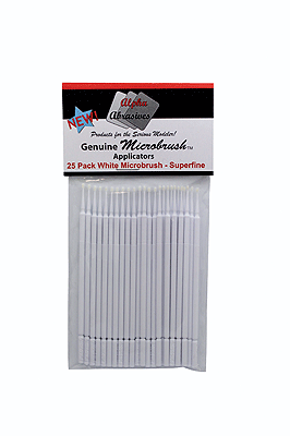 Alpha Abrasives Microbrush 1303 White Microbrush - Superfine (25 Pieces) - House of Trains