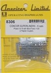 American Limited 8306 N Diaphragms, Con Cor Superliners, Phase II or III - House of Trains
